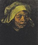 Head of a Peasant woman with white hood Vincent Van Gogh